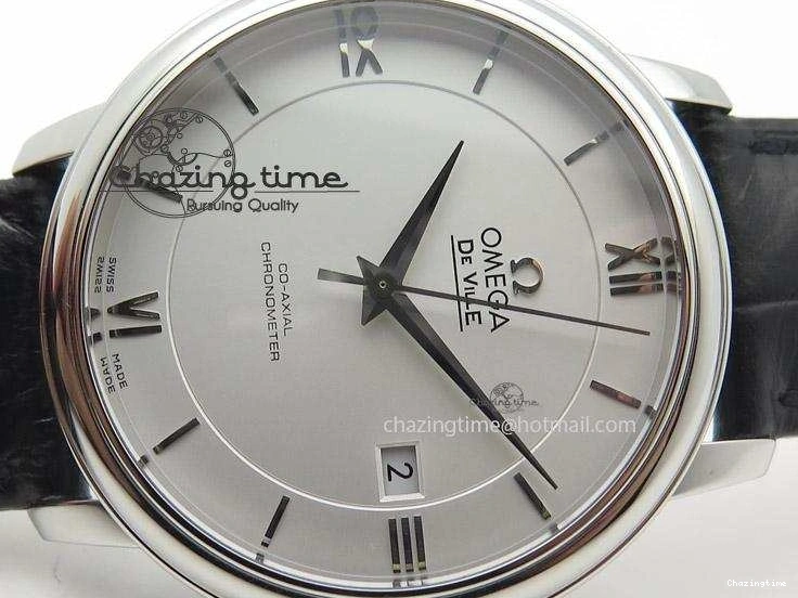 0501 Functional De Ville MK 1:1 Best Edition SS White Dial On Black Leather Strap A 8260